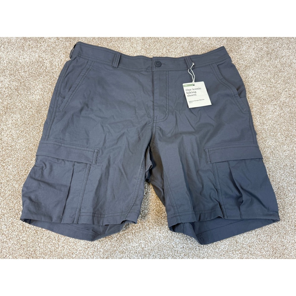NEW REI Co-op Sahara Cargo Shorts Mens 36 Asphalt Gray Hiking UPF Hiking Camping